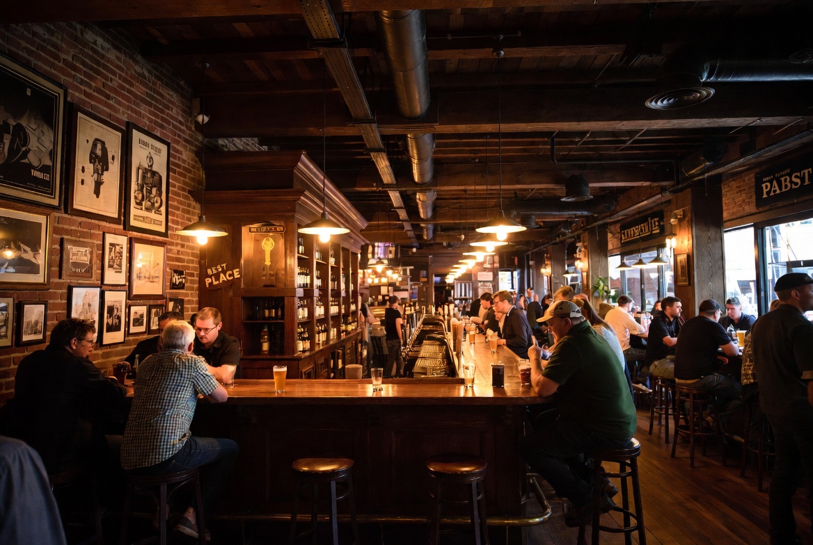 Best Place beer hall at historic Pabst Brewery Milwaukee