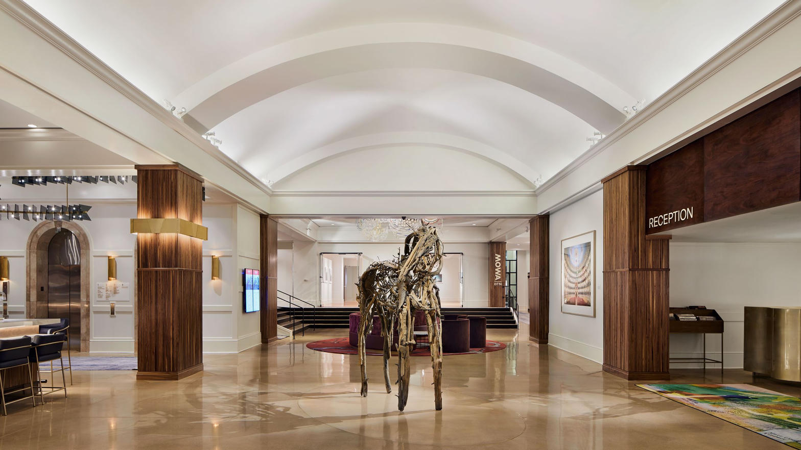 Saint Kate The Arts Hotel stunning lobby with art installation
